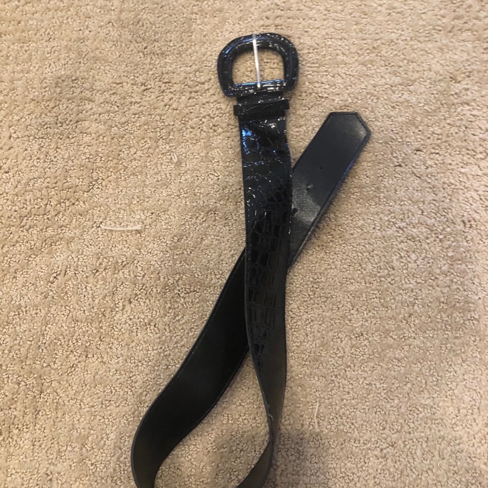 Black Snakeskin Belt
